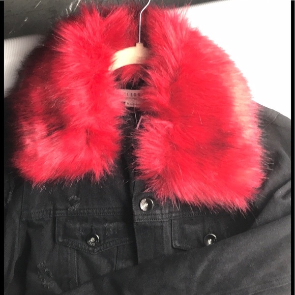 Ci Sono distressed black button up denim jacket M - Picture 5 of 8